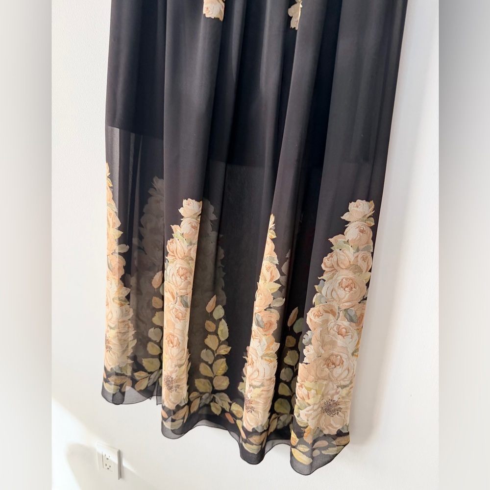 Blugirl Sheer Floral Maxi Skirt | Flowing Designer Skirt | Size D34 (US 4) - Picture 14 of 17